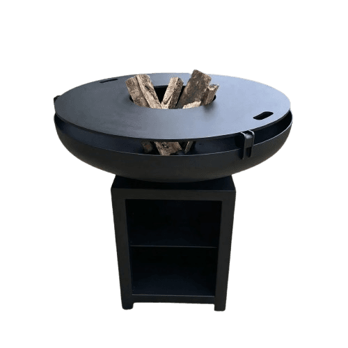 Brasero Plancha L'Obélix 80cm - Brasero artisanal acier 80cm manufacturé en France | Atelier LBF